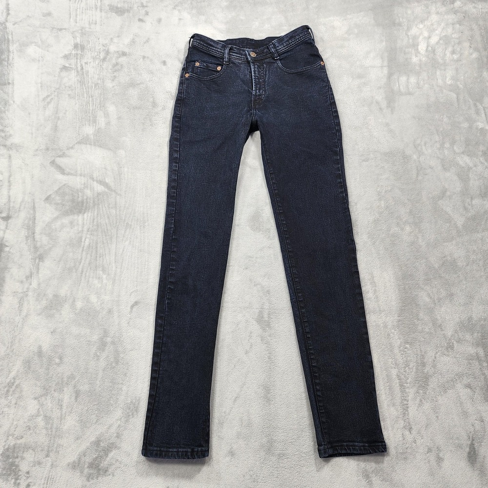 Vintage Parasuco Jeans Womens 28 Black Mid Rise Skinny Slim Stretch Denim Casual